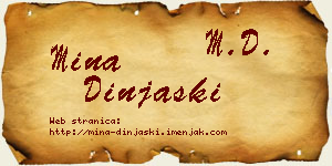 Mina Dinjaški vizit kartica